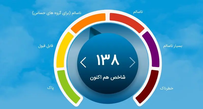 جمعه ۱۴ آذر آلودگی