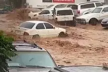 سیلاب‌ ناگهانی در مکزیک خودروها را با خود برد