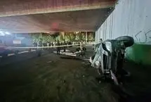 سقوط خودرو از روی پل در تهرانپارس/ زن و مرد جوان جان باختند