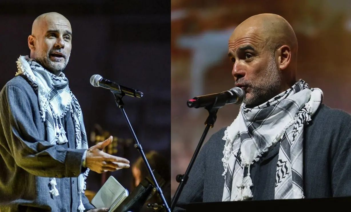 گواردیولا با چفیه ظاهر شد