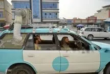 عکس؛ تاکسی مجهز به کولر آبی در قندهار