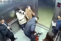 انفجار باتری اسکوتر برقی در آسانسور