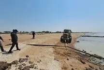 انهدام خط لوله انتقال سوخت قاچاق در سواحل بندرلنگه