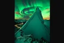 عکس روز ناسا؛ رقص سبز شفق‌ها در آسمان نروژ