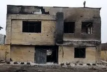 مدرسه‌ای در فردیس که در حملات نظامی ویران شد