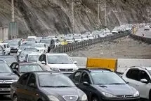 ترافیک سنگین در جاده چالوس و هراز