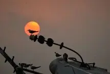 غروب خورشید بر فراز تنگه هرمز  