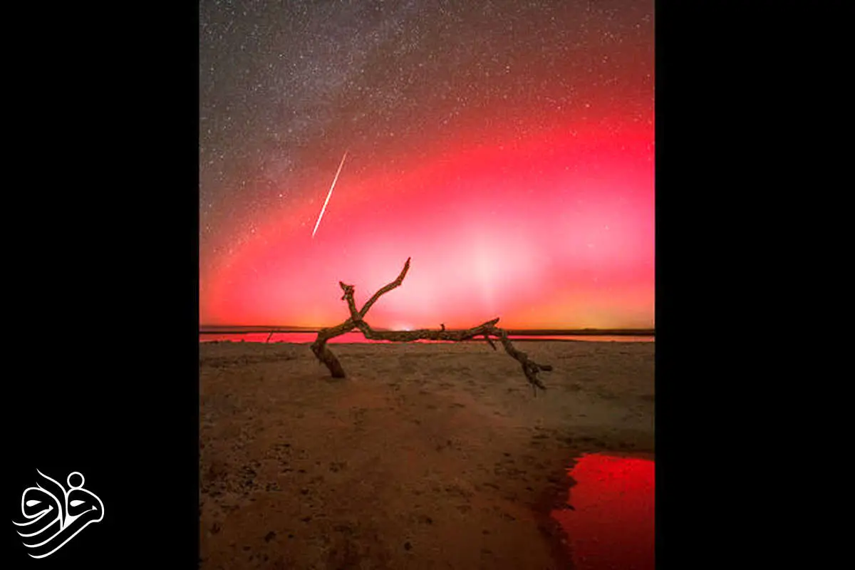 عکس روز ناسا؛ فلوریدا در زیر نور شفق قطبی قرمز