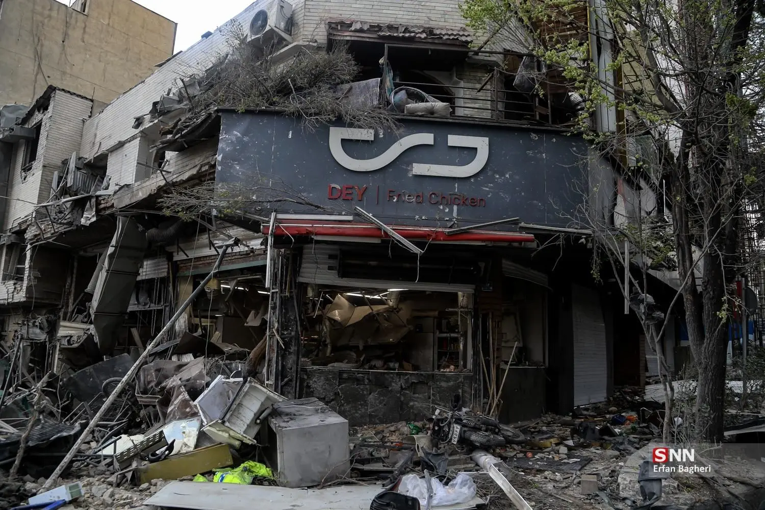 تصاویر؛ خسارات حمله به خیابان مطهری