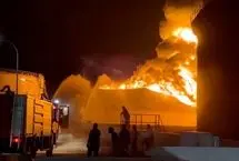 آتش‌سوزی در پالایشگاه نفت لیبی در پی حمله پهپادی