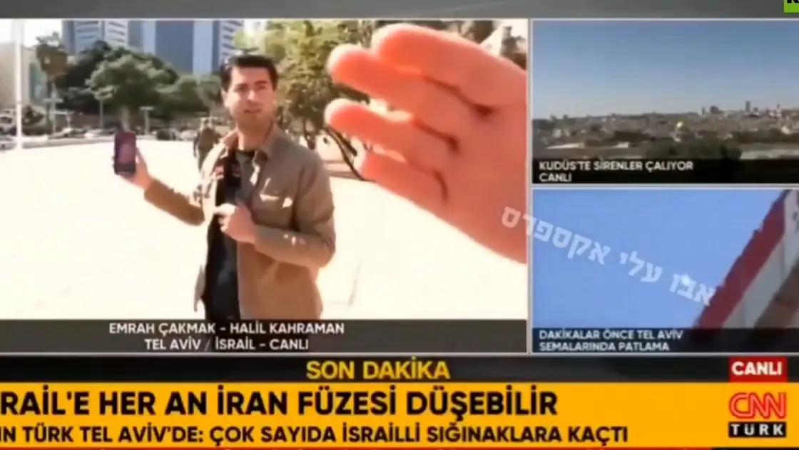 بازداشت خبرنگار ترکیه‌ای در حین گزارش زنده از تل‌آویو