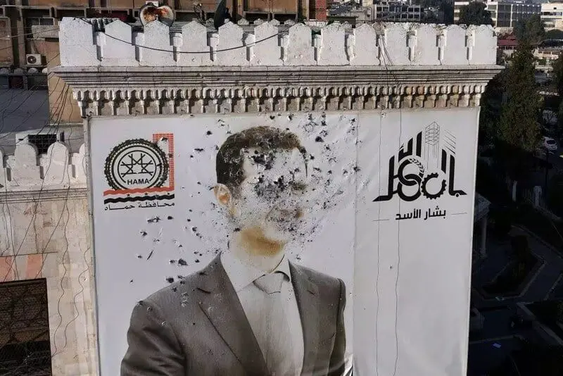 اعدام نمادین بشار اسد در دمشق
