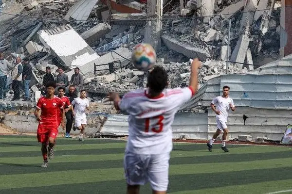 بازگشت فوتبال به غزه ویران در جنگ