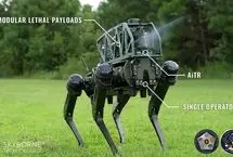 ببینید؛ سگ رباتیک آمریکایی که می تواند نارنجک شلیک کند! 