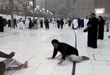 شادی بارش باران در مکه