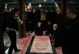 ببینید: بوسه علی لاریجانی بر مزار سید حسن نصرالله 