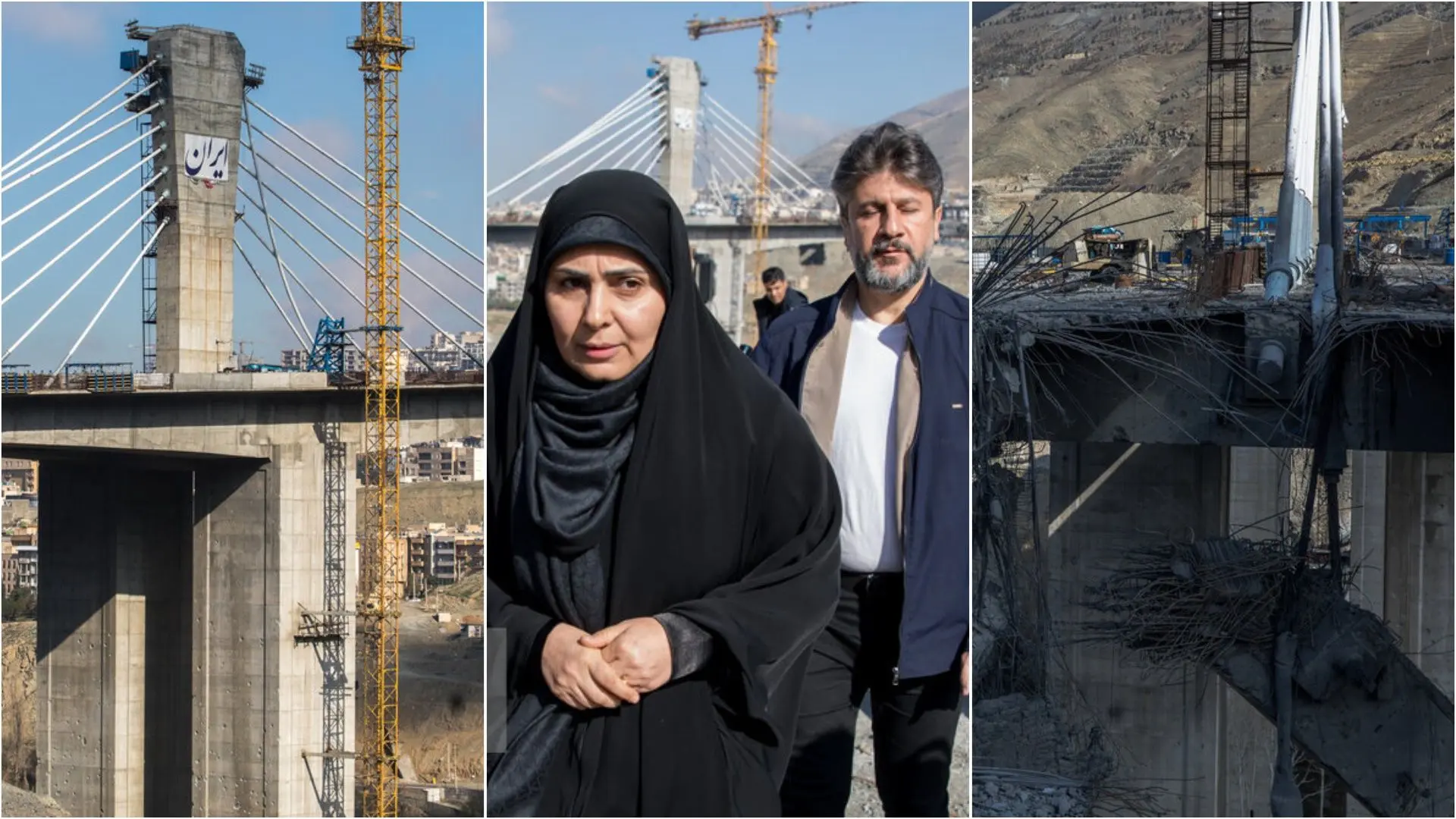 وزیر راه در پل b1 کرج