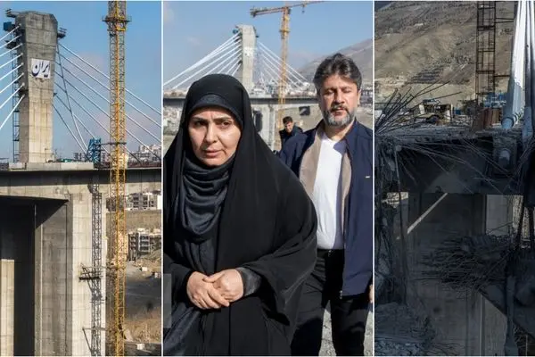 وزیر راه در پل b1 کرج