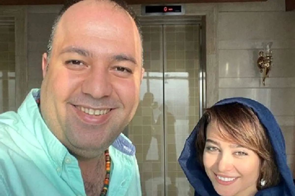 سلفی آسانسوریِ علی اوجی و الناز حبیبی 