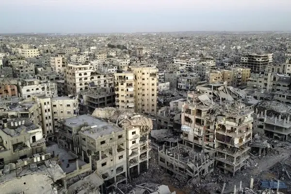 تصاویر؛ ویرانی گسترده در محله شیخ رضوان غزه 