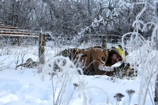تصاویر؛ صحنه‌هایی از خطوط مقدم یخ‌زده جنگ اوکراین
