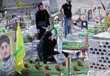 دفن قربانیان جنگ لبنان در قبرهای موقت 