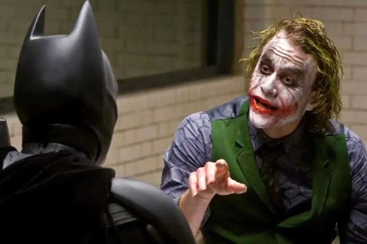 تصویری جالب از جوکر و بتمن در پشت صحنه فیلم شوالیه تاریکی