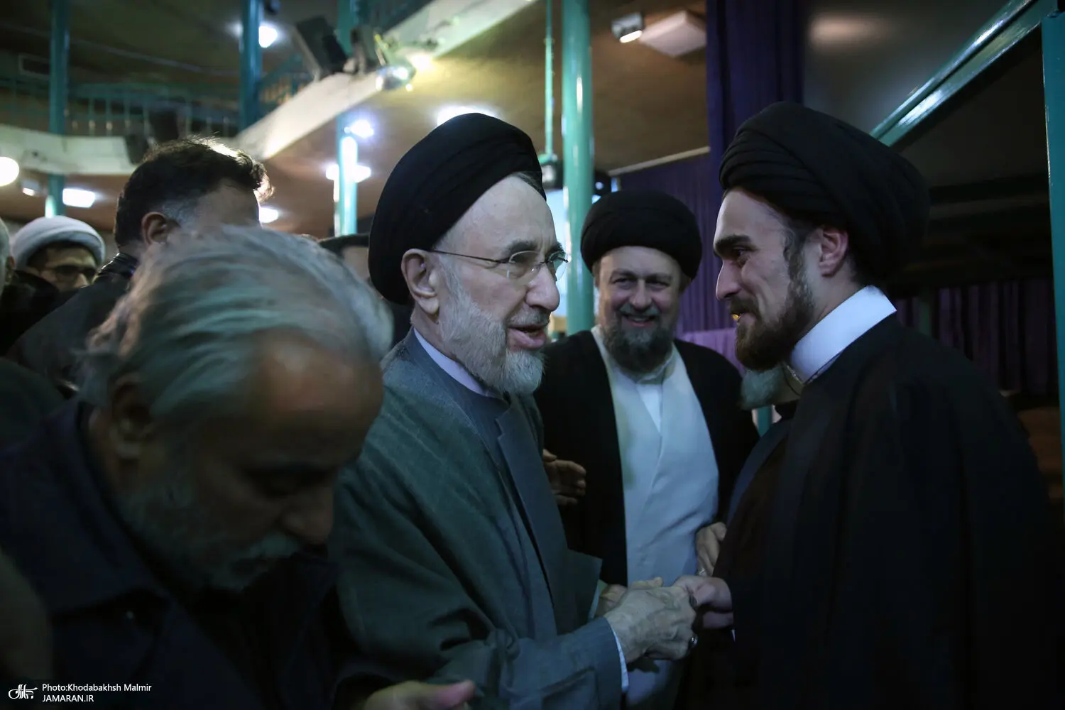 تصاویر؛ خاتمی و ناطق نوری در مراسم ختم صالحی منش در حسینیه جماران