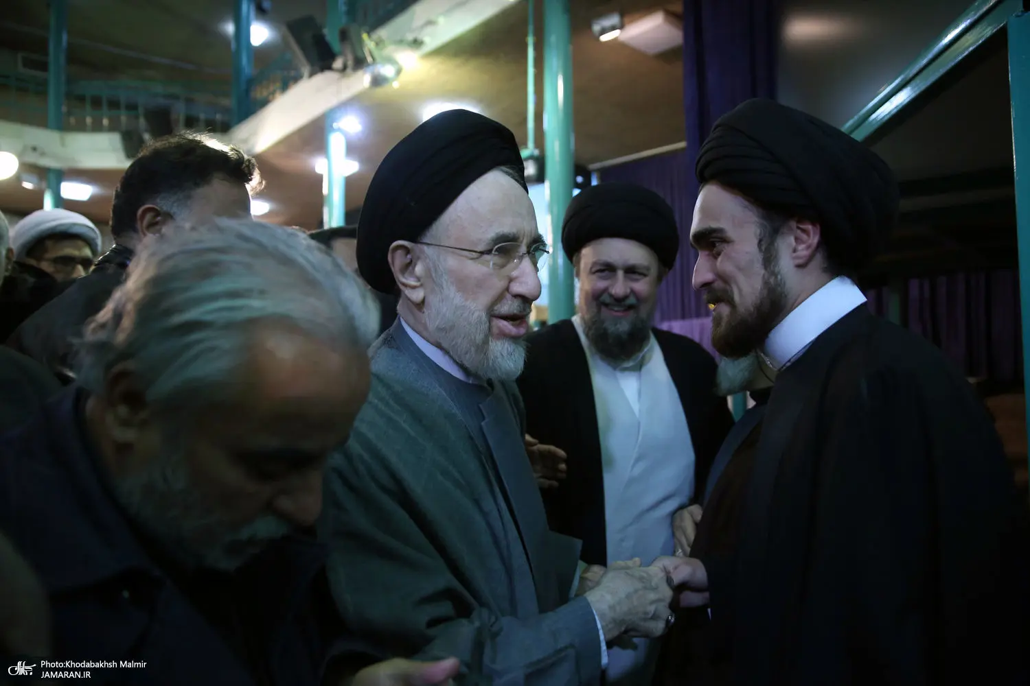 تصاویر؛ خاتمی و ناطق نوری در مراسم ختم صالحی منش در حسینیه جماران