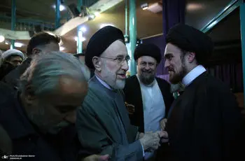 تصاویر؛ خاتمی و ناطق نوری در مراسم ختم صالحی منش در حسینیه جماران