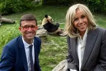 بانوی اول فرانسه از مرکز پرورش پانداها بازدید کرد

