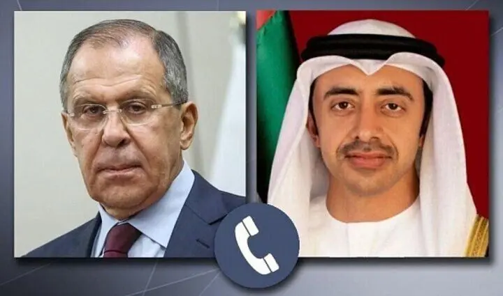 تاکید وزیران خارجه روسیه و امارات بر توقف فوری خصومت‌ها در منطقه