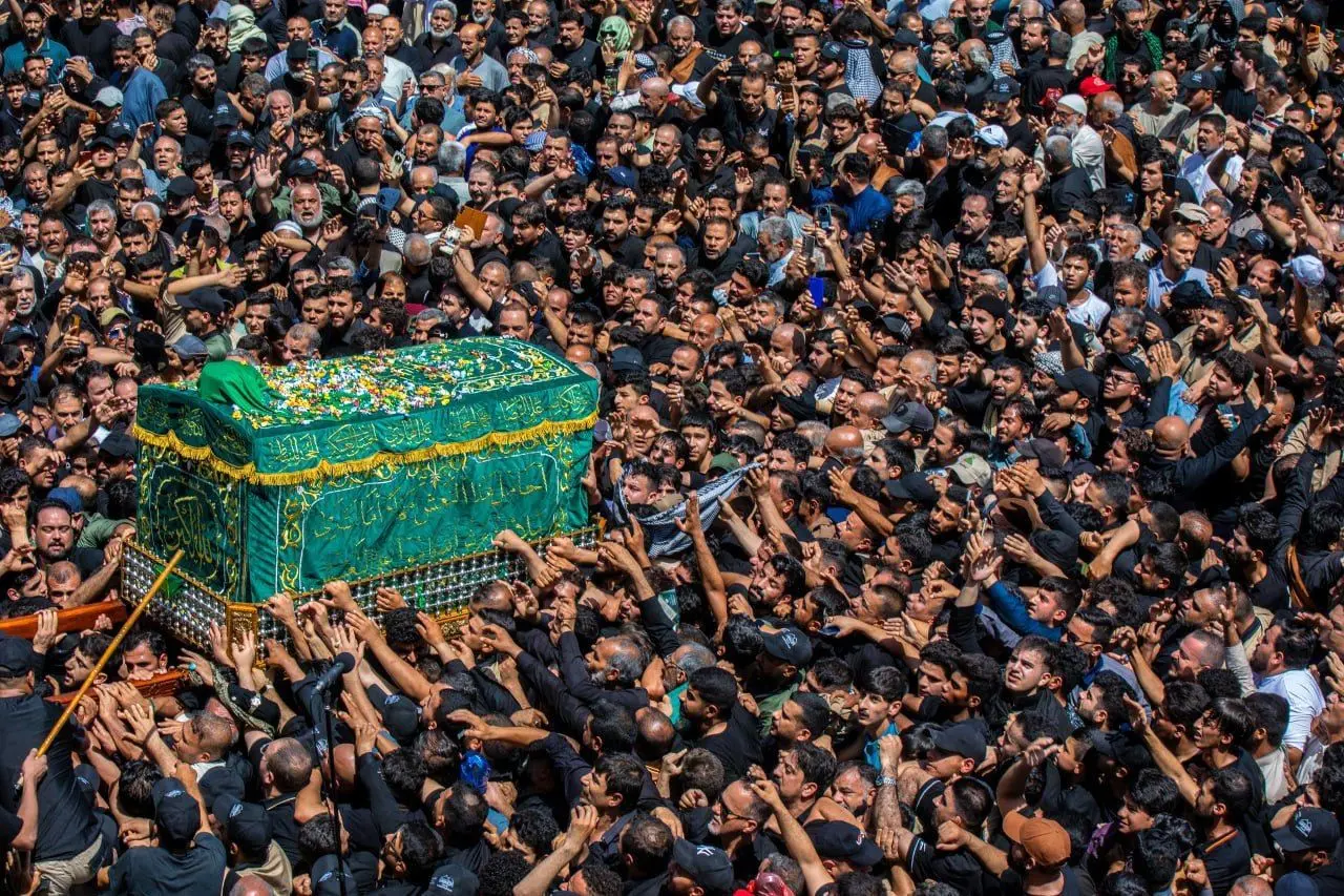 تصاویر؛ تشییع نمادین پیکر امام جواد(ع) در کاظمین