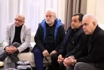 دیدار هنرمندان با دختر و داماد هادی مرزبان
