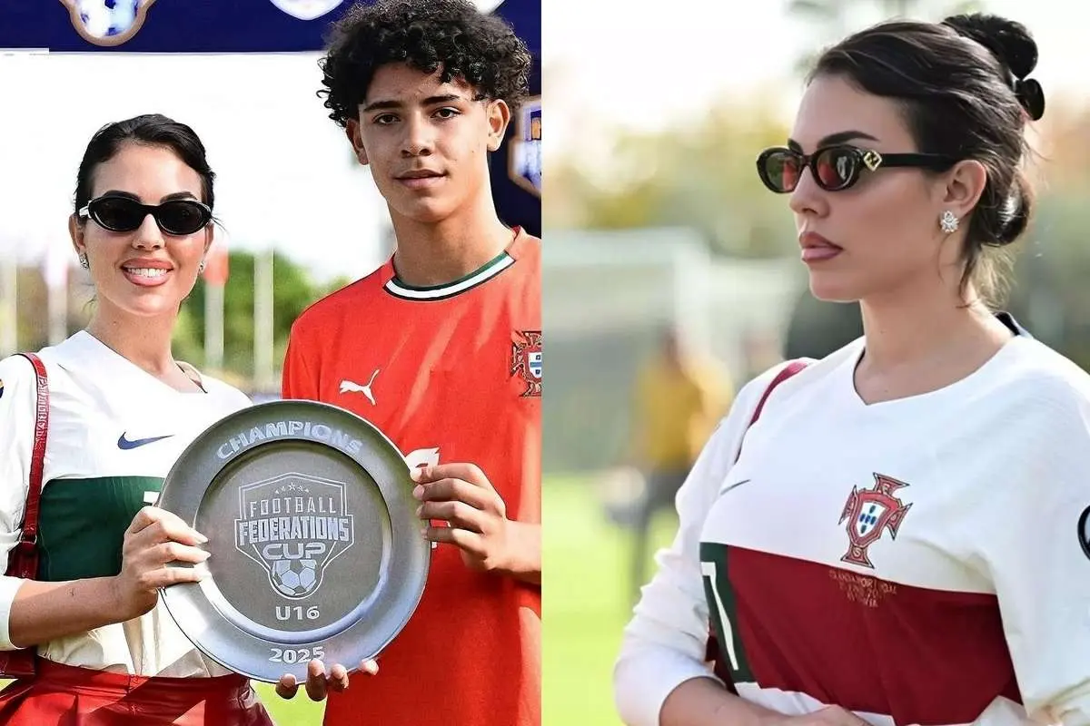 تصاویر؛ جورجینا رودریگز در کنار رونالدوی جوان پس از قهرمانی پرتغال