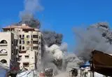 ببینید؛ لحظه انهدام یک برج مسکونی در غزه