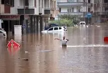 خیابان‌های سامسون ترکیه زیر آب رفت