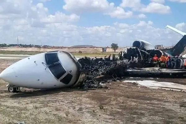 هواپیمای حامل وزیر معادن کنگو آتش گرفت