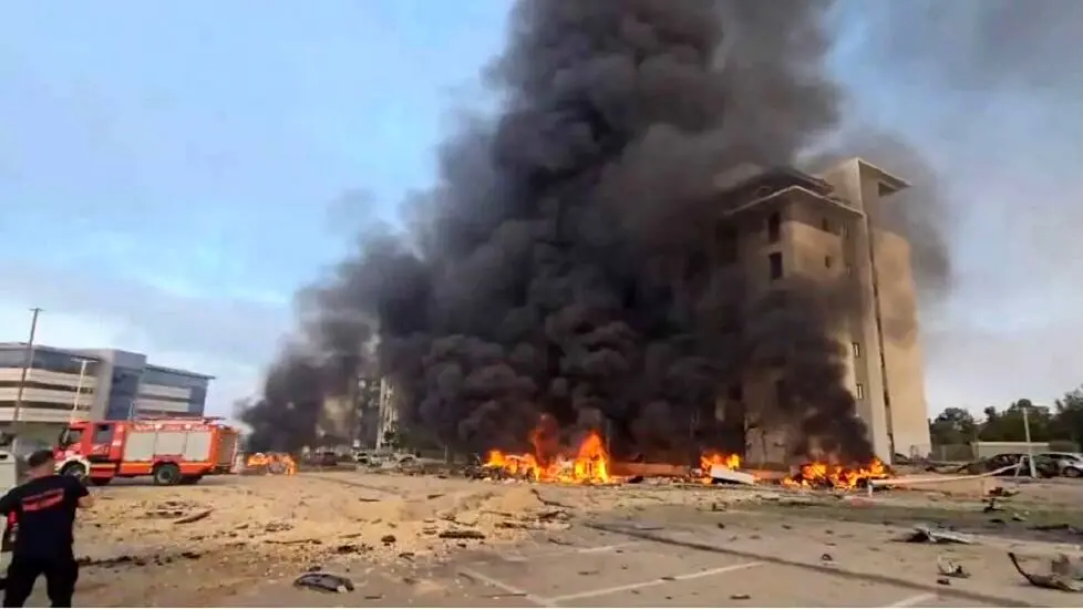 لحظه اصابت موشک ایرانی به بئرالسبع