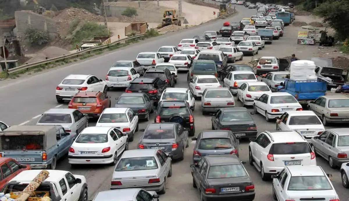 آخرین وضعیت جاده های کشور؛ ترافیک سنگین در چالوس