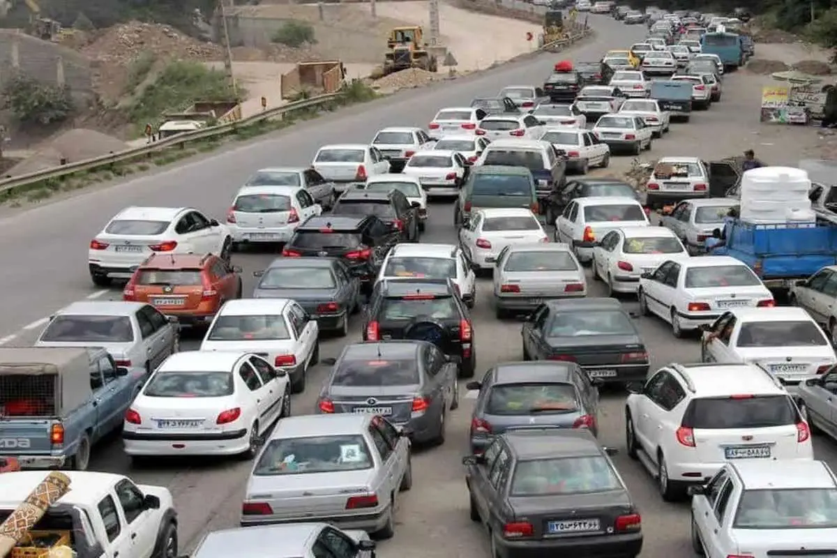 ترافیک سنگین در محور چالوس