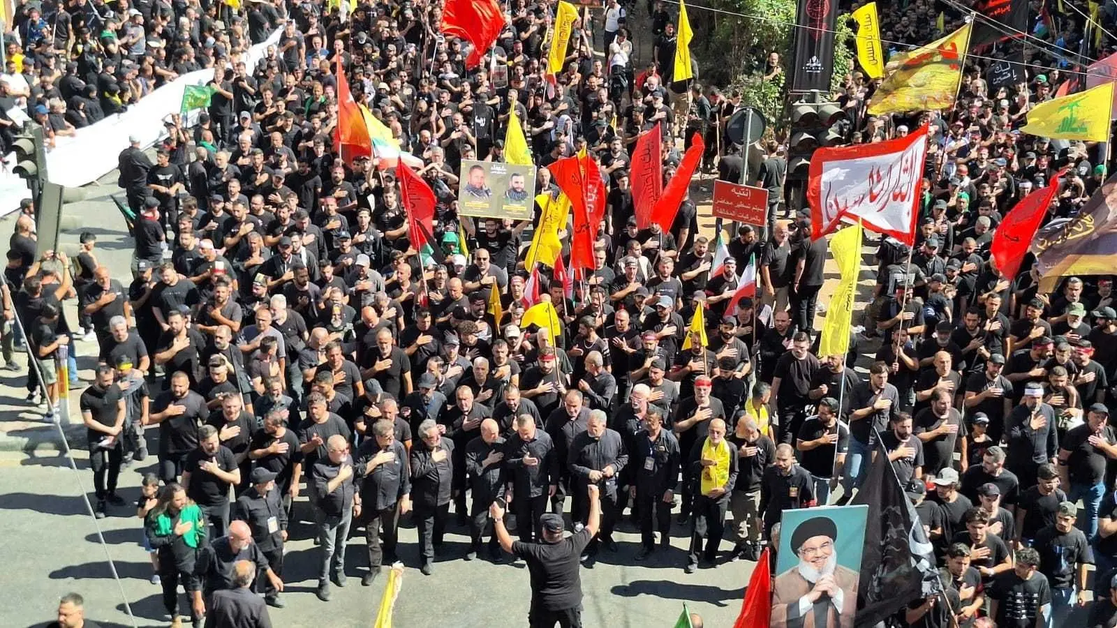 ببینید؛ حزب‌الله مراسم عاشورای حسینی را در ضاحیه بیروت برگزار کرد