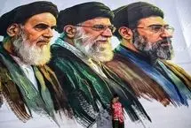 نصب تصویر عظیم از رهبران ایران در کشمیر