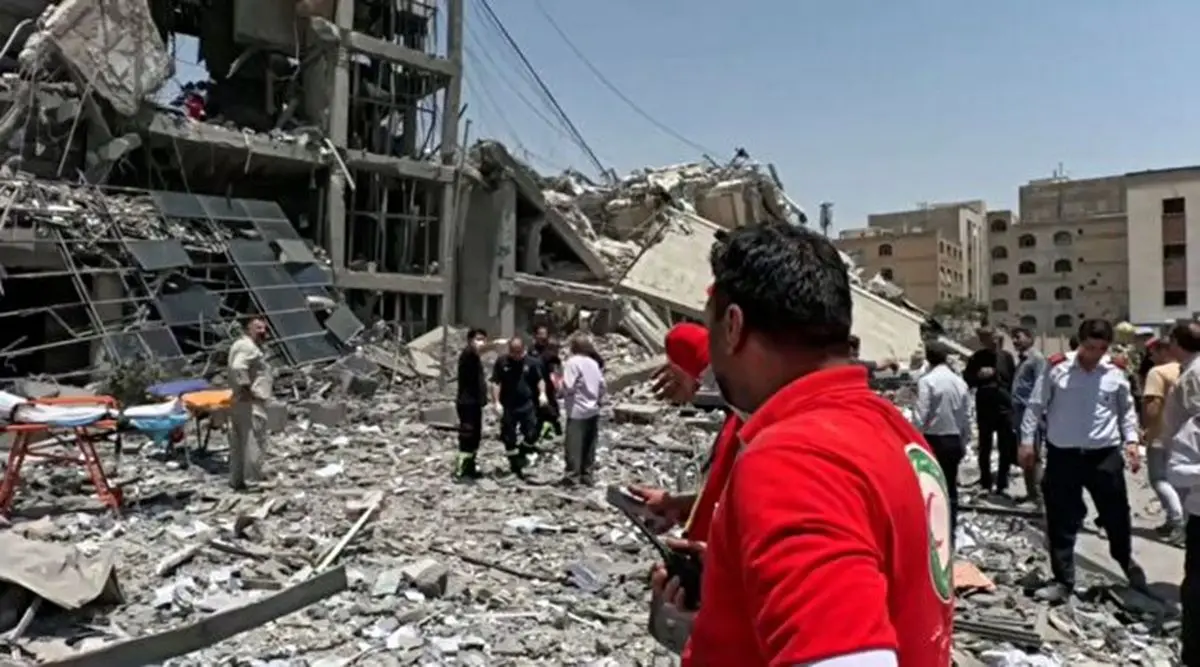 تصاویری از حمله به یک منطقه مسکونی در تهران