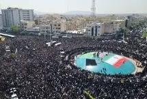تصویر هوایی پربازدید از مراسم تشییع شهدا در میدان انقلاب تهران 