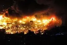 آتش سوزی در یک انبار سوخت در عراق