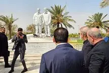 تصاویری از حضور لاریجانی در محل شهادت سردار سلیمانی