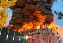 آتش‌سوزی گسترده در انباری در کره جنوبی
