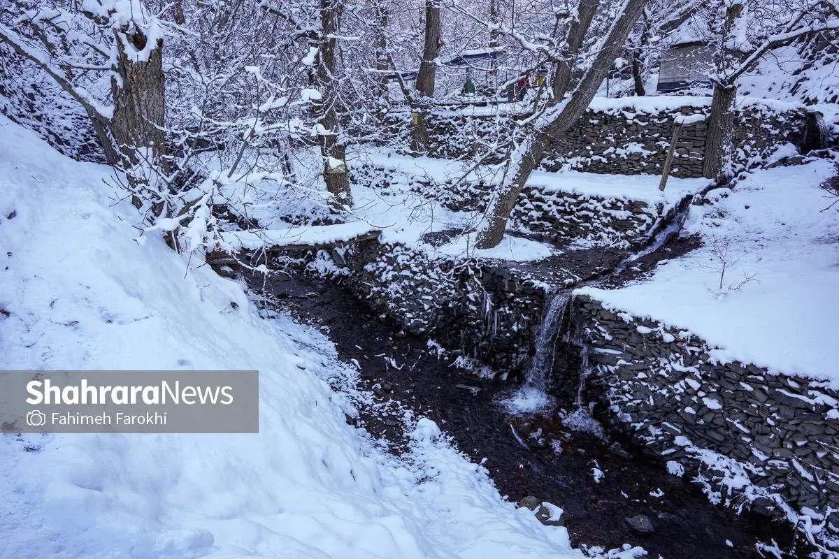 تصاویر؛ طبیعت زمستانی روستای کنگ 29
