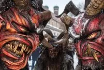 شیاطین شاخدار «کرامپوس» خیابان‌های مونیخ را تسخیر کردند